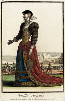 Recueil des modes de la cour de France, Vieille Ridicule Bound 1703-1704. Creators: Jacques Le Pautre, Jean Doliver