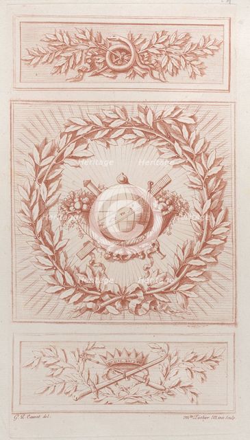 Recueil d'Ornemens à l'usage des jeunes artistes, 1777. Creator: Mademoiselle Liothier.