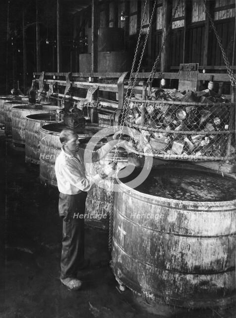 Recycling metal, Landskrona, Sweden, 1950. Artist: Unknown