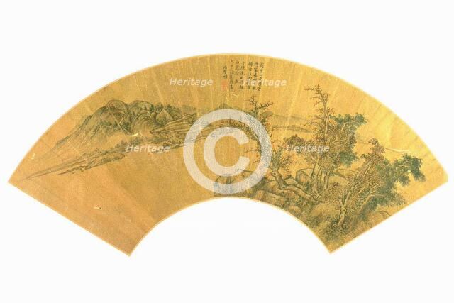 Red maples and white cranes, c1620-1658. Creator: Xiang Shengmo.