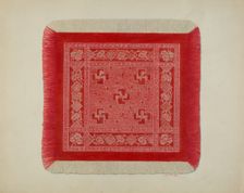 Red and White Napkin, c. 1941. Creator: Merkley, Arthur G.