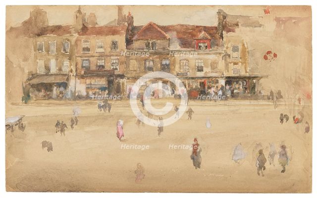 Red and Brown-Hoxton, 1885-1886. Creator: James Abbott McNeill Whistler.