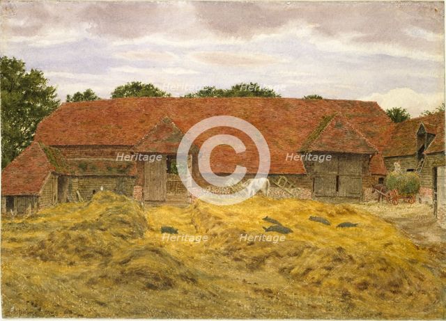Red Barn at Whitchurch, 1868. Artist: George Price Boyce.