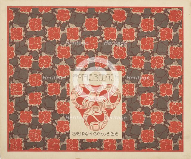 Red Berries Silk Fabric, 1901. Creator: Moser, Koloman (1868-1918).