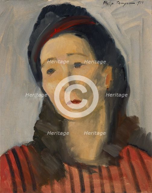 Red Blouse (Portrait of Onya LaTour), 1934. Creator: Philip Ayer Sawyer.