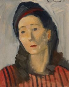 Red Blouse (Portrait of Onya LaTour), 1934. Creator: Philip Ayer Sawyer
