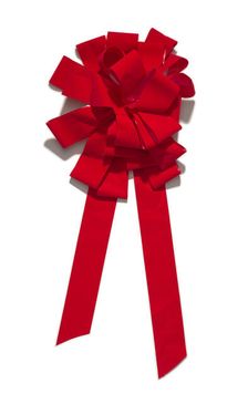 Red bow from the car giveaway episode of The Oprah Winfrey Show, 2004. Creator: Unknown