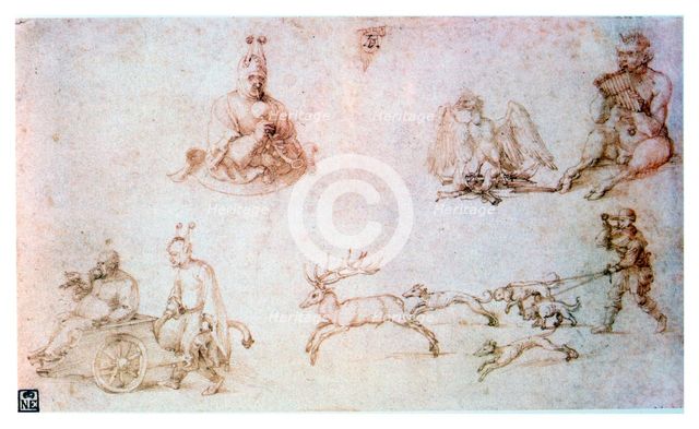 'Red chalk study', c1500. Artist: Albrecht Dürer