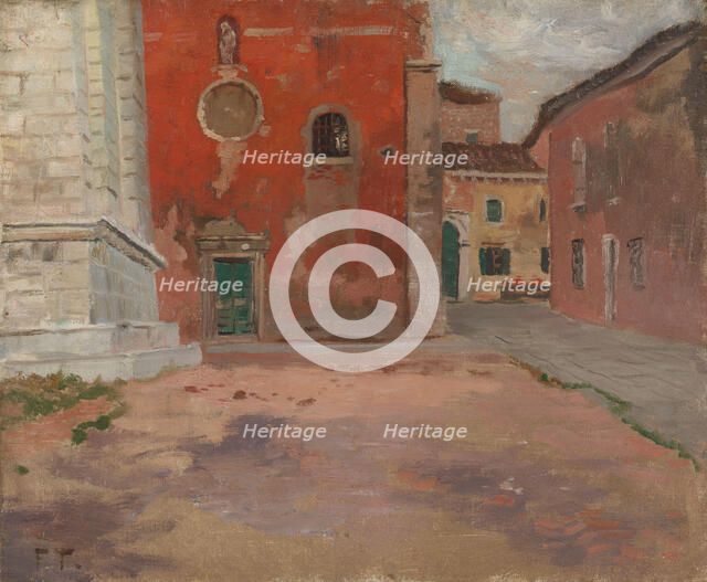 Red Church Wall in Venice, 1894. Creator: Frits Thaulow.