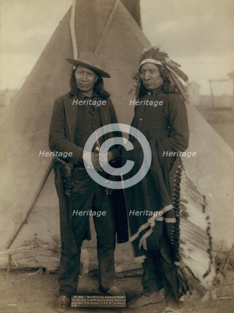 Red Cloud and American Horse The two most noted chiefs now living, 1891.  Creator: John C. H. Grabill.