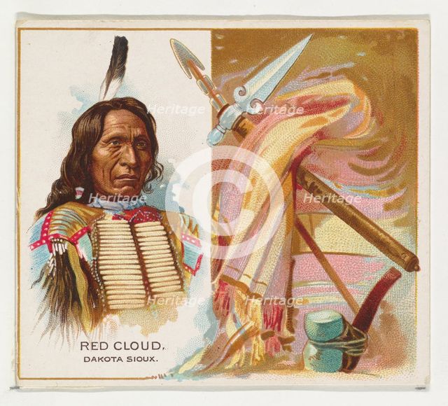 Red Cloud, Dakota Sioux, from the American Indian Chiefs series (N36) for Allen & Ginter C..., 1888. Creator: Allen & Ginter.
