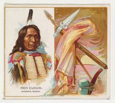 Red Cloud, Dakota Sioux, from the American Indian Chiefs series (N36) for Allen & Ginter C..., 1888. Creator: Allen & Ginter