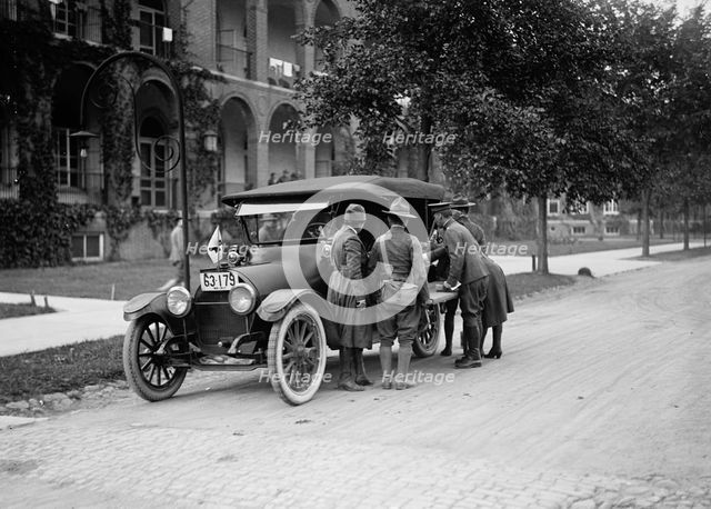 Red Cross Motor Corps - Groups, 1917. Creator: Harris & Ewing.