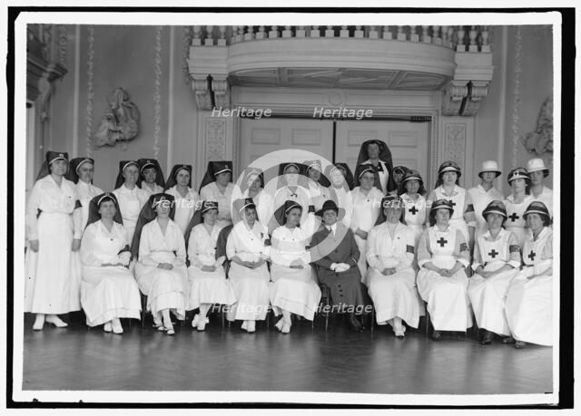 Red Cross nurses, between 1914 and 1918. Creator: Harris & Ewing.