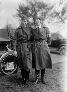 Red Cross, American - Dedication of Building - Nurses Parade And Motor Corps; Harries..., 1917. Creator: Harris & Ewing