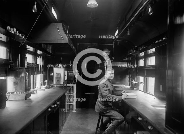 Red Cross, American - Sanitary Railroad Car, 1917. Creator: Harris & Ewing.