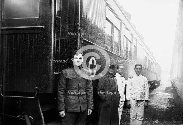 Red Cross, American - Sanitary Railroad Car, 1917. Creator: Harris & Ewing.