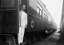 Red Cross, American - Sanitary Railroad Car, 1917. Creator: Harris & Ewing