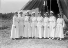 Red Cross, American - Women's National Service School; Red Cross Instructions in Care of Sick, 1916. Creator: Harris & Ewing