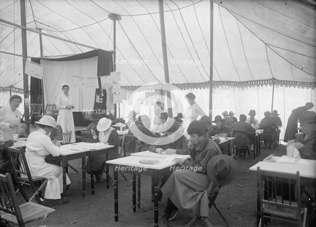 Red Cross, American - Women's National Service School; Red Cross Instructions in Care of Sick, 1916. Creator: Harris & Ewing.