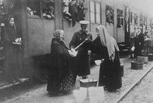 Red Cross canteen worker in Ancona, between c1915 and 1918. Creator: Bain News Service