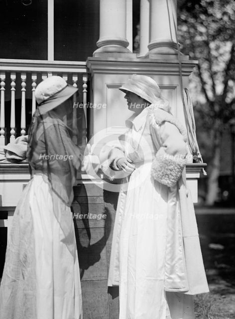 Red Cross Luncheon On General Scott's Lawn - Mrs. E.B. Mclean, Right, 1917. Creator: Harris & Ewing.