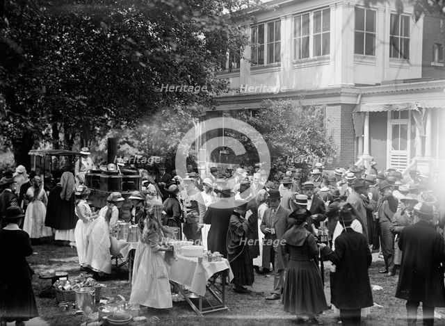 Red Cross Luncheon On General Scott's Lawn - General View, 1917. Creator: Harris & Ewing.