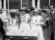 Red Cross Luncheon On General Scott's Lawn - Ladies; Shipps, Right, 1917. Creator: Harris & Ewing