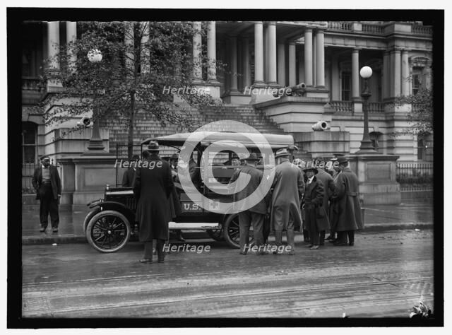 Red Cross vehicle at State Department, between 1916 and 1918. Creator: Harris & Ewing.