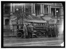 Red Cross vehicle at State Department, between 1916 and 1918. Creator: Harris & Ewing