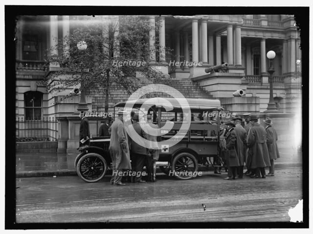 Red Cross vehicle at State Department, between 1916 and 1918. Creator: Harris & Ewing.