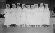 Red Cross volunteers? Alice Borden, Helen Campbell, Edith McHieble, Maude... between c1910 and c1915 Creator: Bain News Service