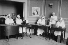 Red Cross workers, between c1915 and c1920. Creator: Bain News Service