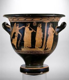 Red figure bell krater, late 5th century BC. Artist: Kadmos Painter