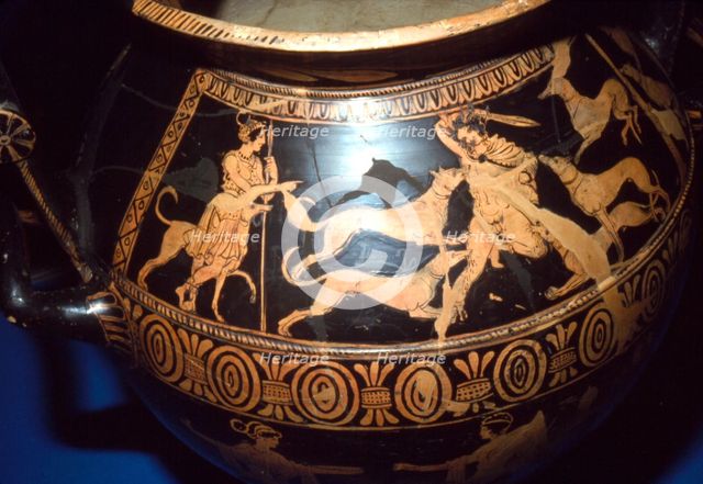 Red figured Nestoris (wine-jar), Lucania,, c390-c380 BC. Artist: Unknown.