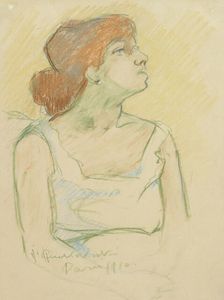 Red Haired Parisian Girl, 1910. Creator: Jalmari Ruokokoski