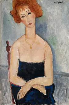 Red-headed Woman wearing a Pendant, 1918