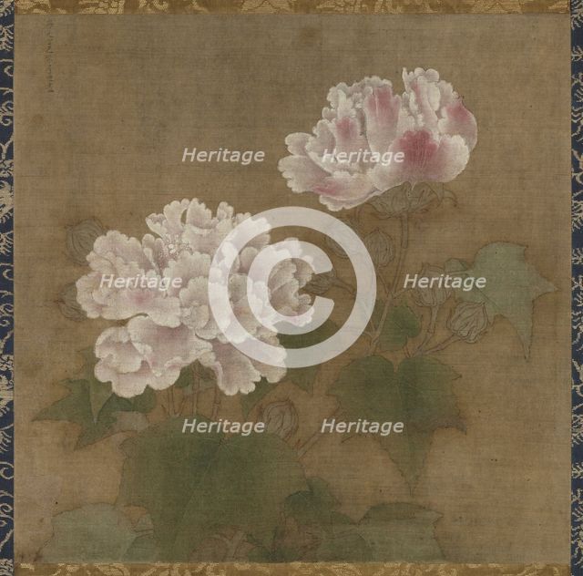 Red hibiscuses (Set of two hanging scrolls), 1197. Artist: Li Di (active 12th century)