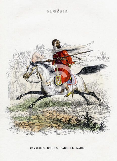Red horsemen of Abd-el-Kader, Algeria. Artist: Unknown