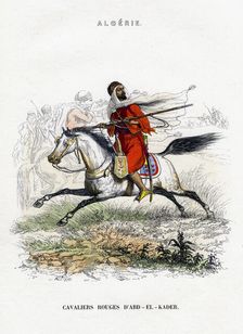 Red horsemen of Abd-el-Kader, Algeria