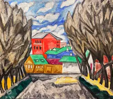 Red House, 1910. Creator: Rozanova, Olga Vladimirovna (1886-1918)