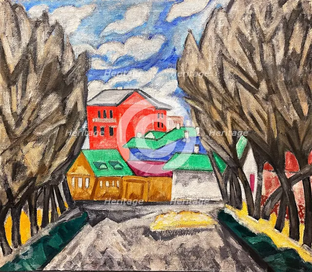 Red House, 1910. Creator: Rozanova, Olga Vladimirovna (1886-1918).