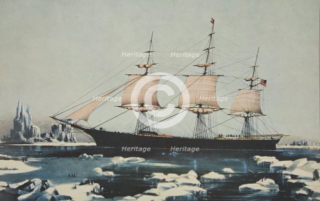 Red Jacket' - In the Ice off Cape Horn, on her passage from Australia, to Liverpool, August 1854.