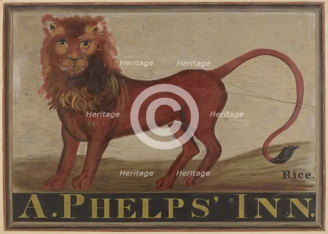 Red Lion Inn Sign, c. 1939. Creator: Martin Partyka.