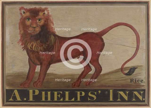 Red Lion Inn Sign, c. 1939. Creator: Martin Partyka.