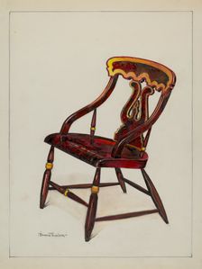 Red Pioneer Chair, c. 1937. Creator: Florence Truelson