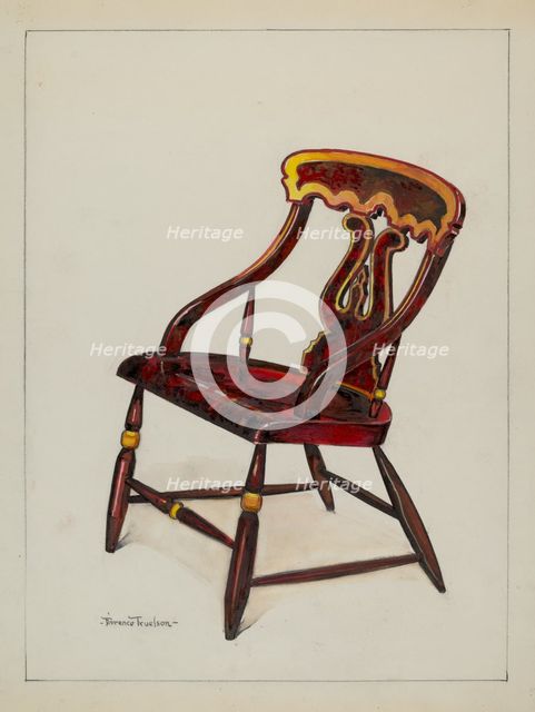 Red Pioneer Chair, c. 1937. Creator: Florence Truelson.