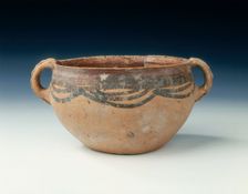 Red pottery jar with painted designs, Neolithic, Ma Chang phase, China, c2500 BC-1700 BC. Creator: Unknown