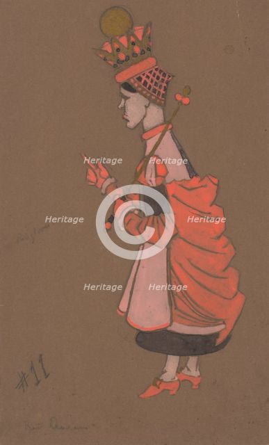 Red Queen (costume design for Alice-in-Wonderland) 1915). Creator: William Penhallow Henderson.