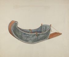 Red River Dog Sled, c. 1938. Creator: Wilbur M Rice